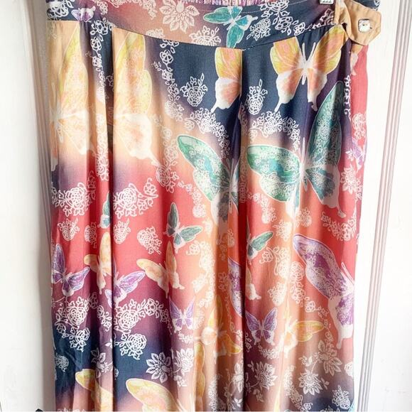 Soft Surroundings Butterfly Jardin D'eau Maxi Skirt Batik Watercolors NWT Large - Picture 5 of 14